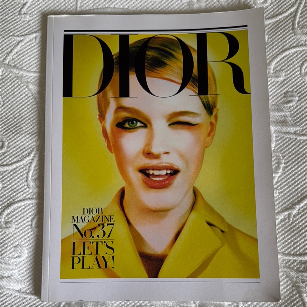 Dior Magazine Art Print - Yellow and Black